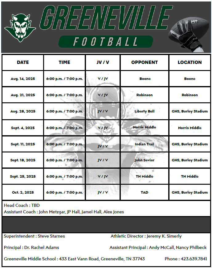 Football Schedule