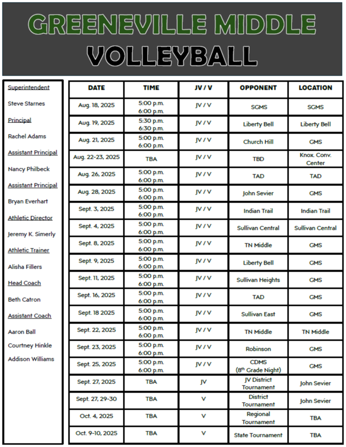 Schedule