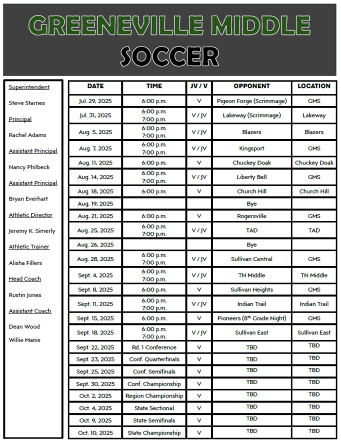 Schedule