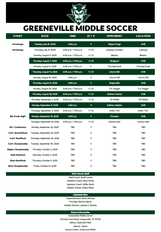 Schedule