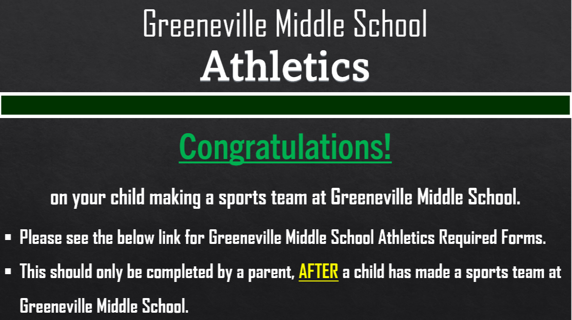 Required Athletic Forms