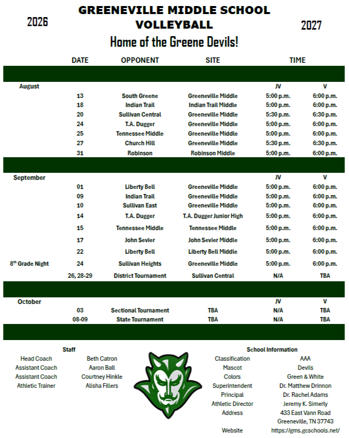 Schedule