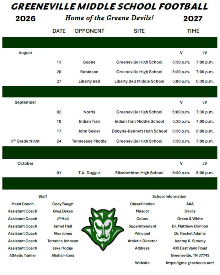 Football Schedule