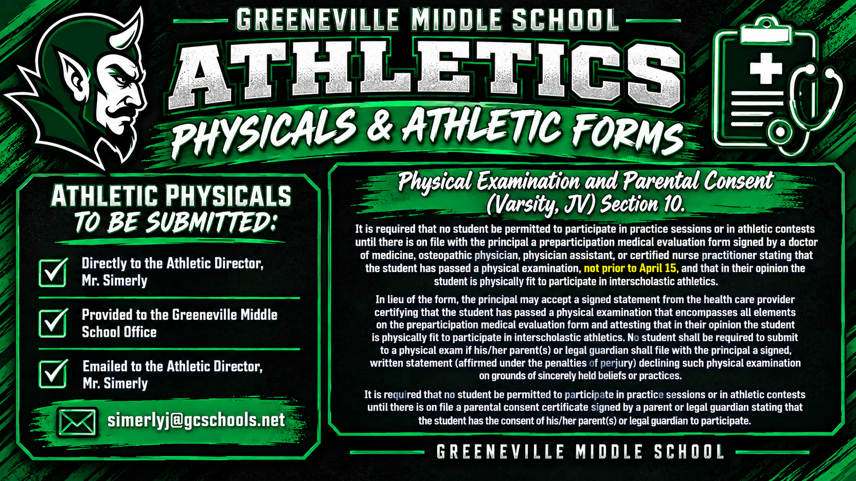 Athletic Physicals