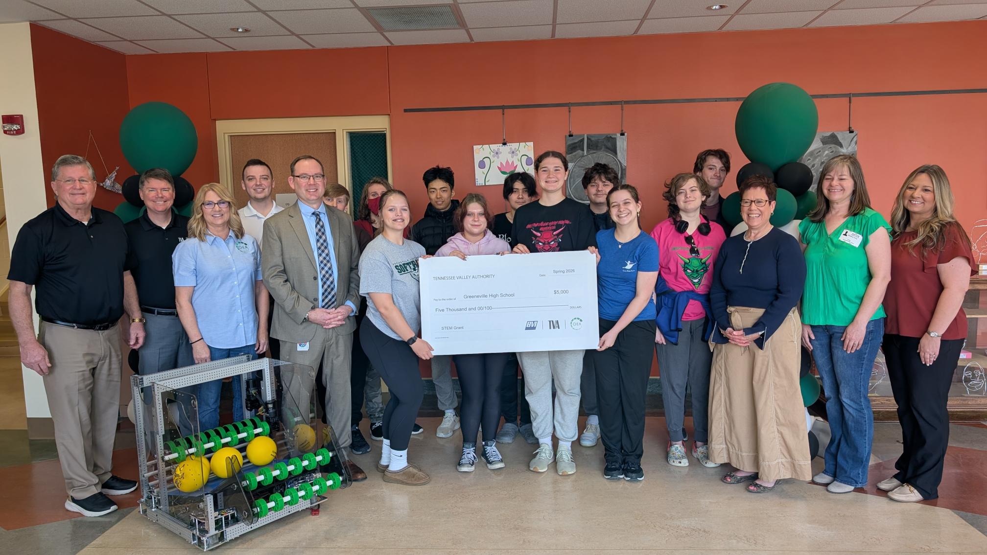 GHS Robotics Team with Community and TVA Supporters