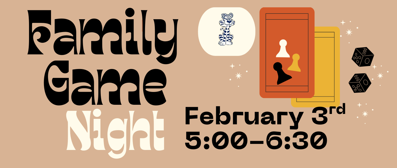 Brown background with images of dice, cards, and chess pieces