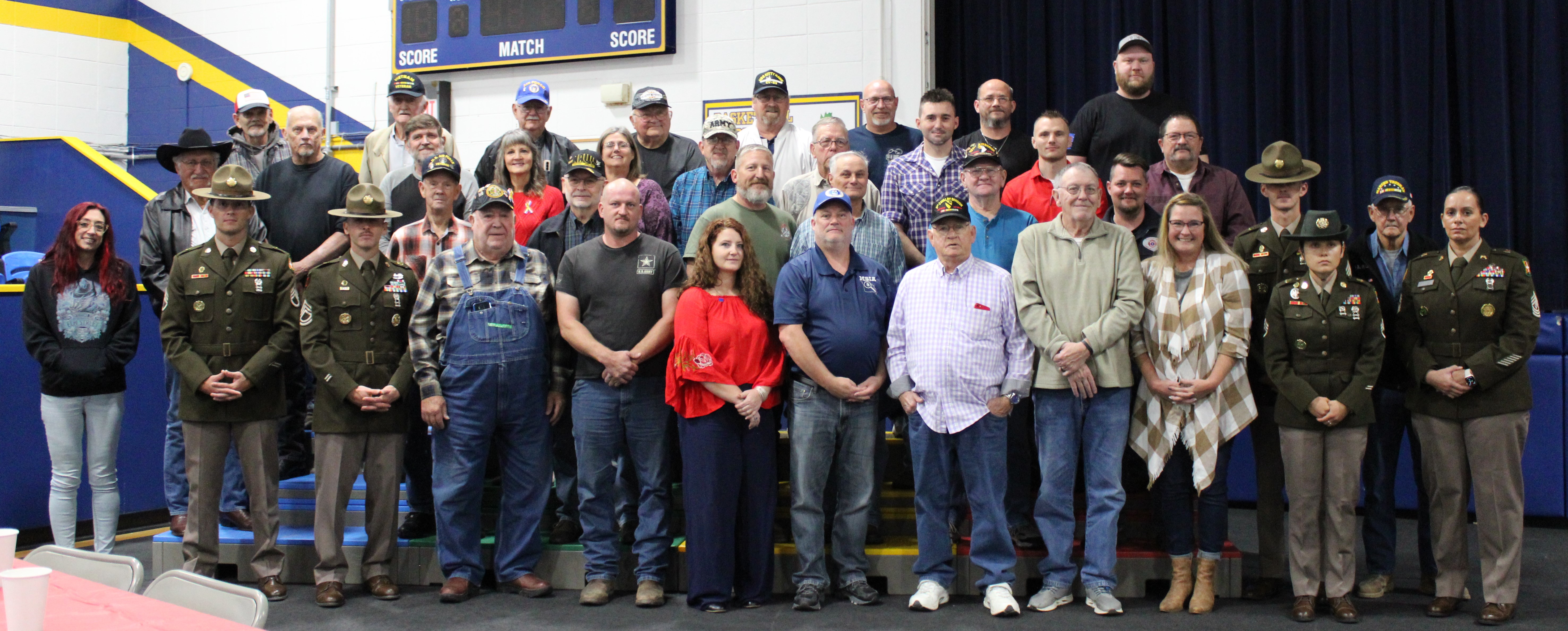 39 Vets gathered at Macks Creek School to be honored on Nov 11, 2022