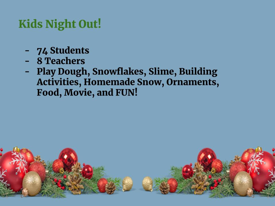 Info about Kids Night Out event