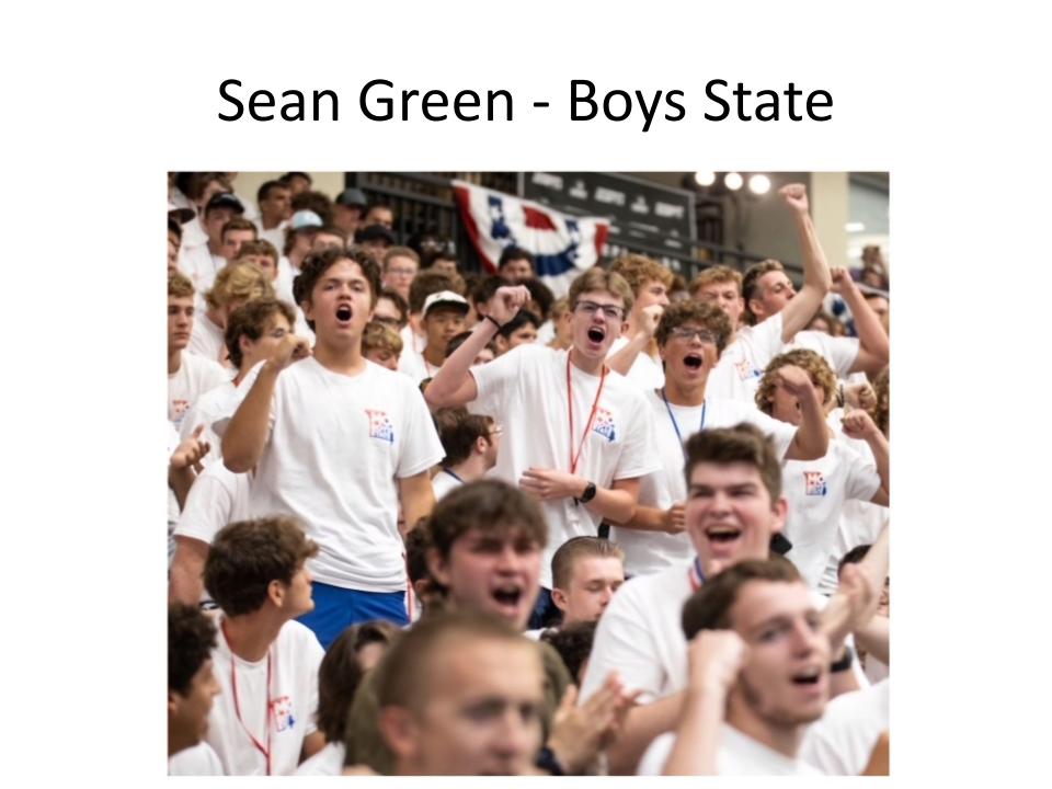 Sean Green attends Boys State