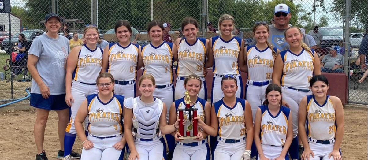 Softball Team with 3rd Place Trophy