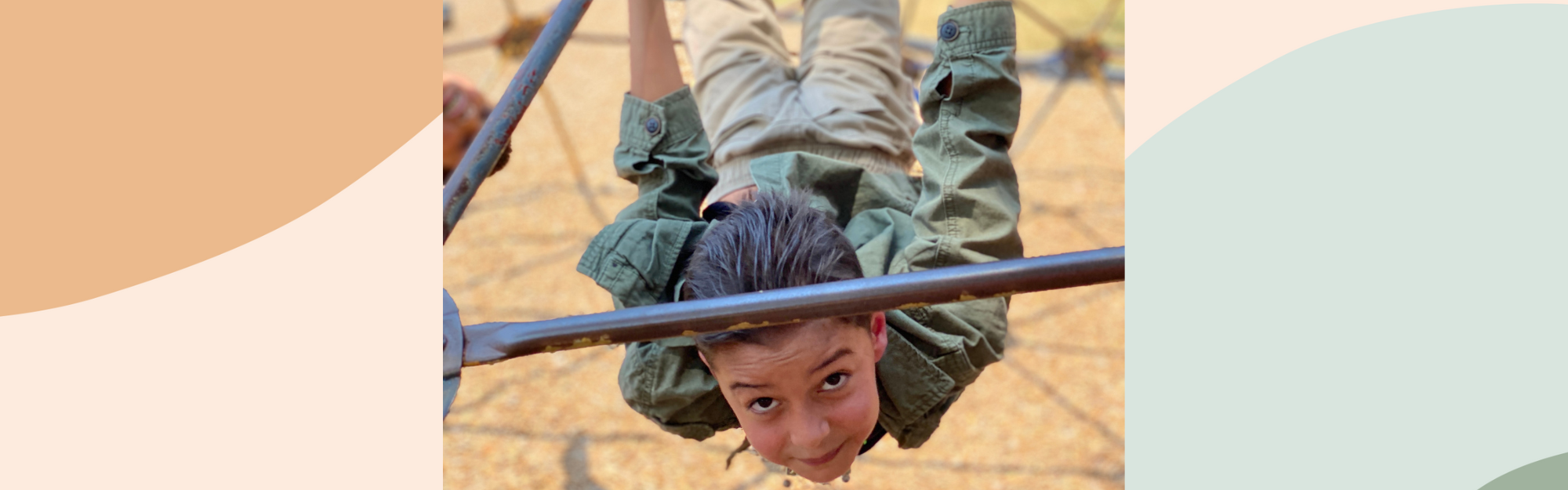 Photo of student playing outside.