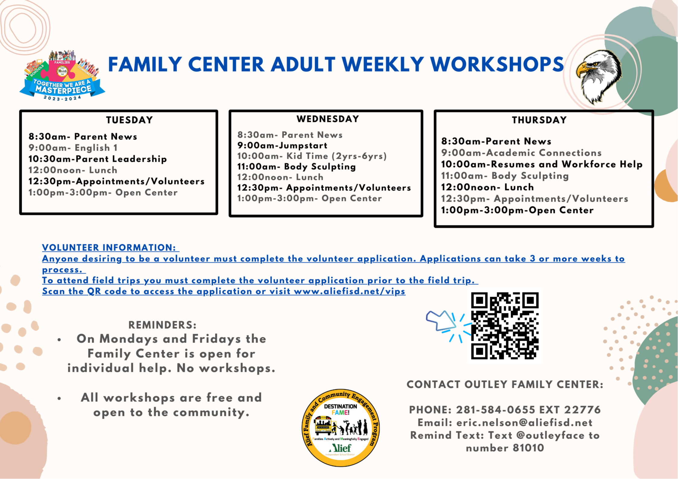 Weekly Adult Workshops