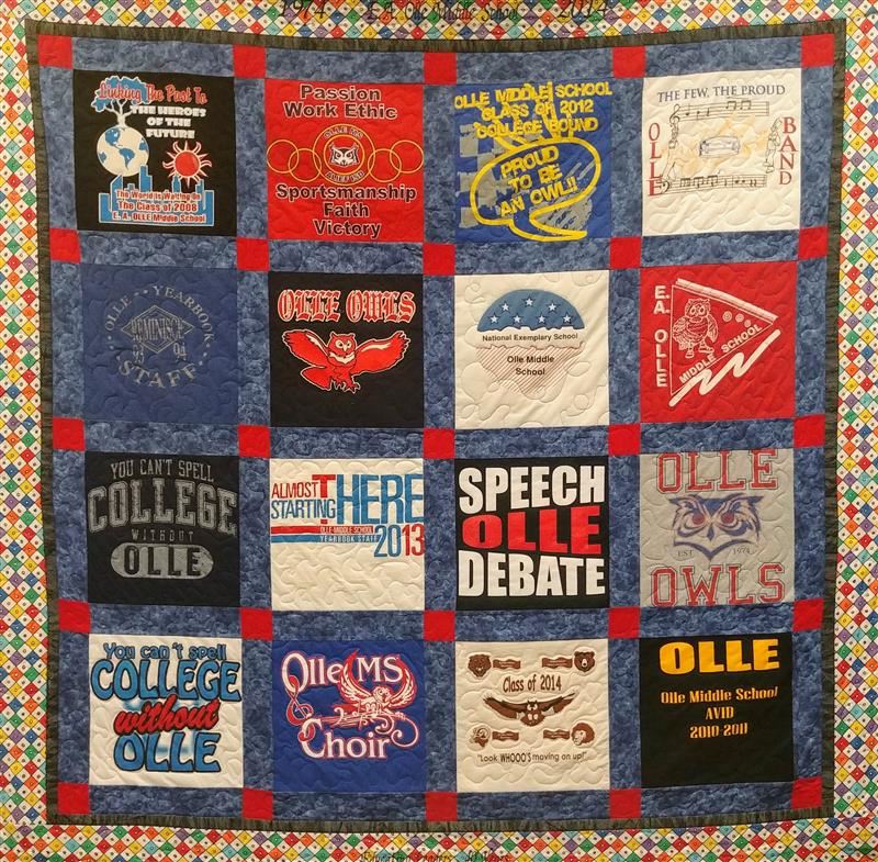 Quilt presented by long-time Olle Registrar Kathy Ernest at Olle's rededication in 2014