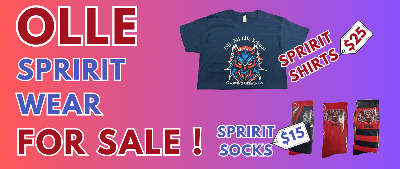 Olle Spirit Sale - Shirts $25, Socks $15