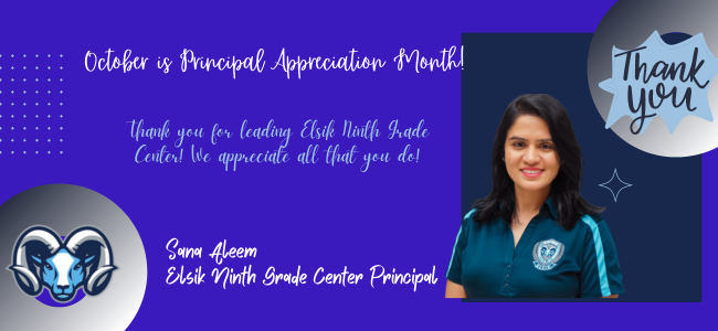 Aleem Principal Appreciation Month