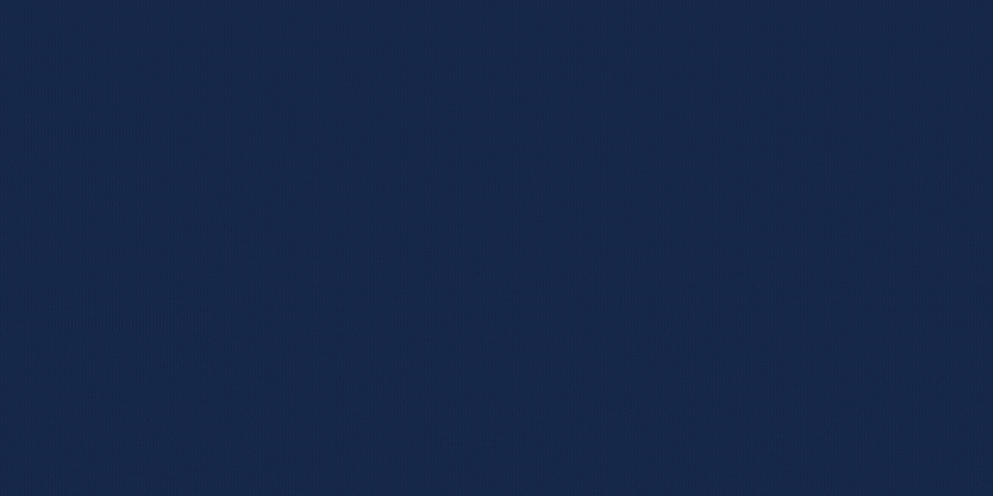 Solid navy blue background. A single white letter 'A' centered with a bold outline.
