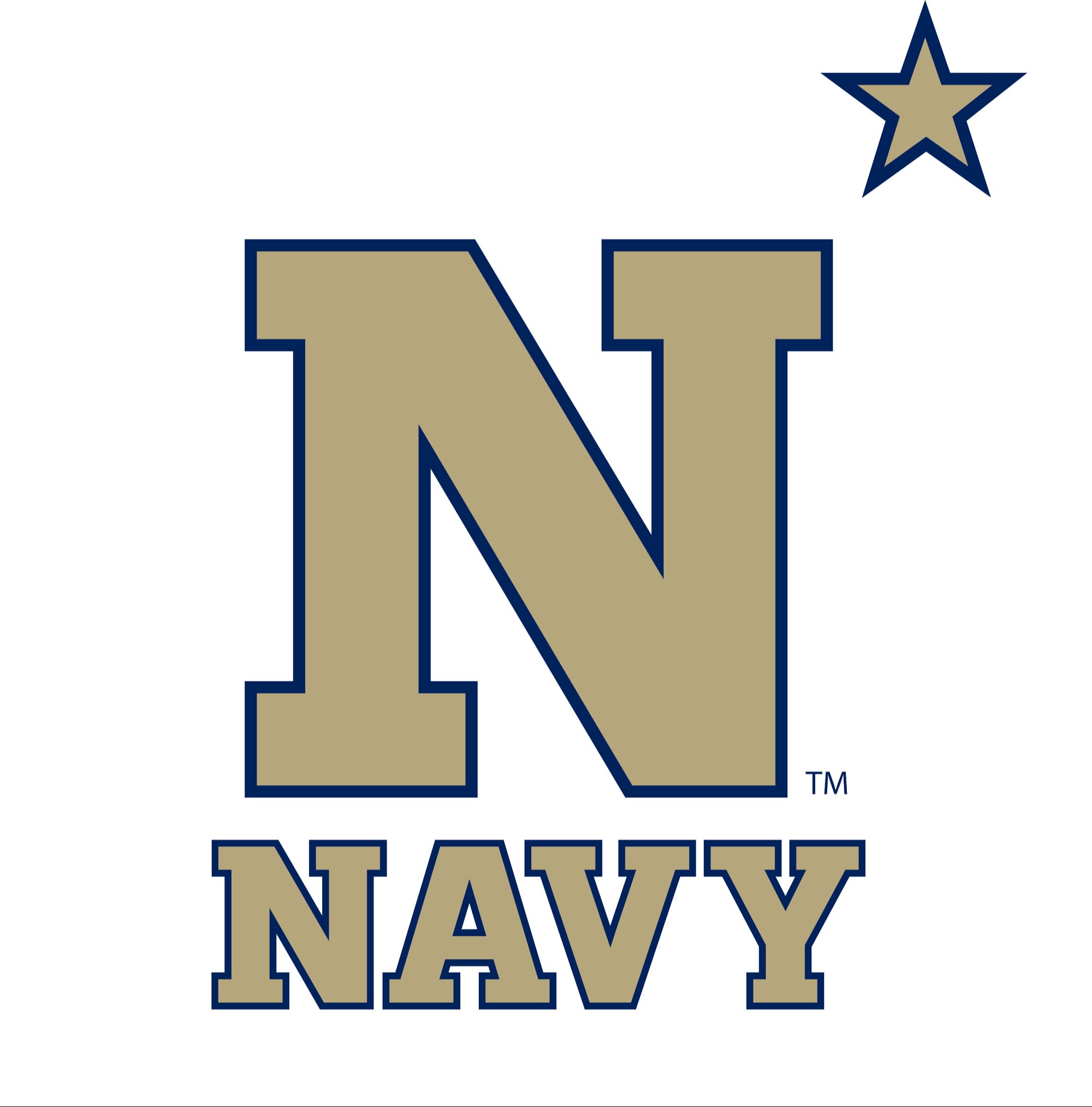 Navy logo with a brown "N" and a gold star on top, set against a white background.