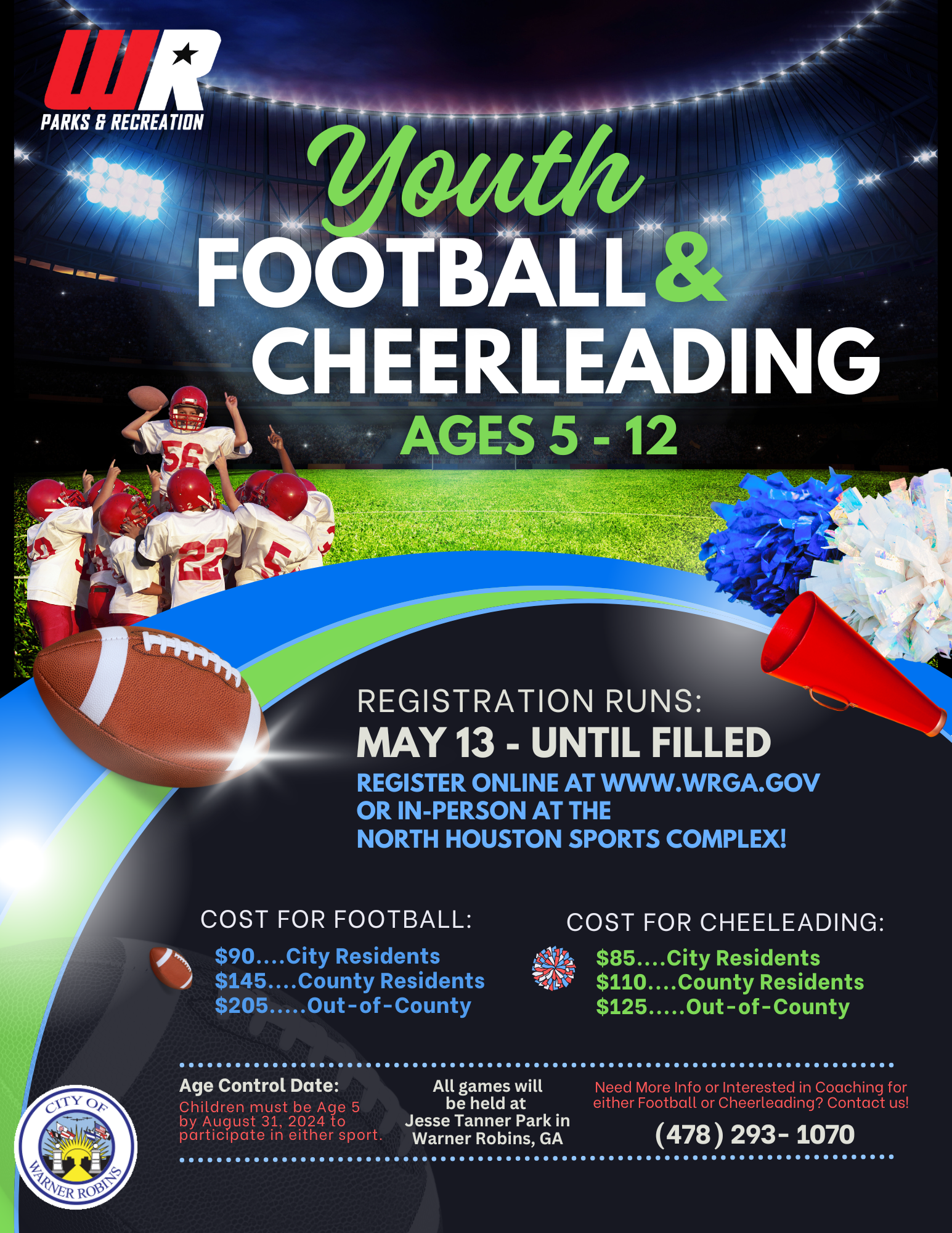 football and cheer flyer