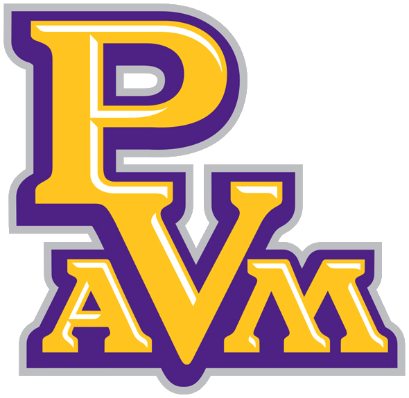 Logo featuring yellow and purple letters "PVM" with "P" in yellow on a black background.