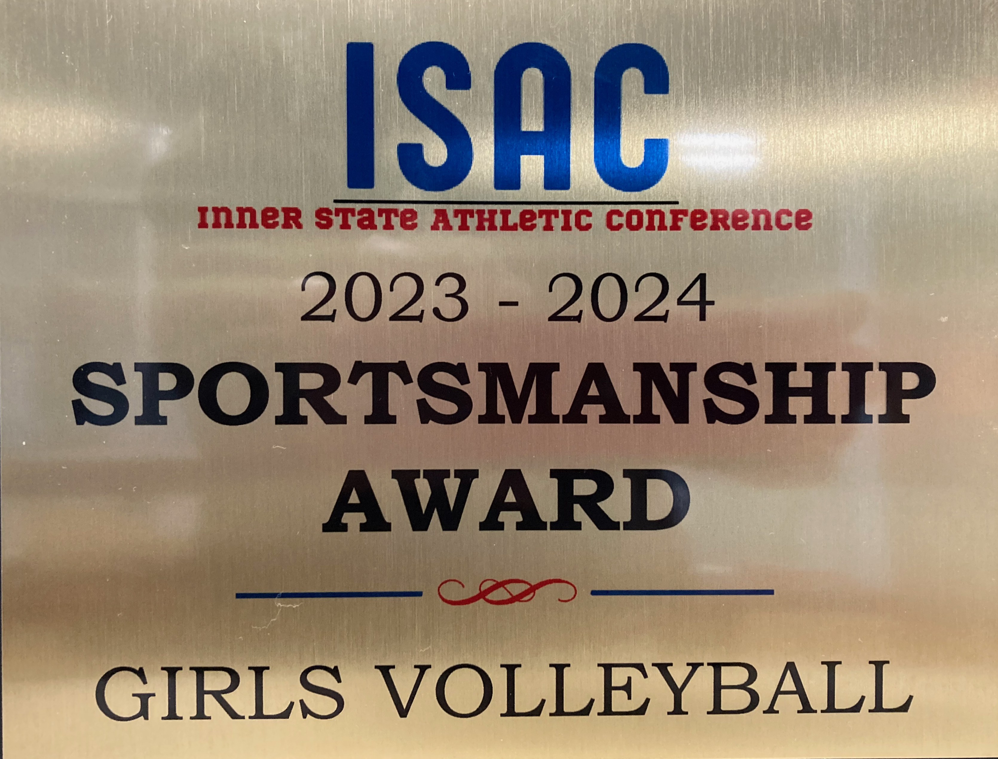 ISAC inner state athletic conference 2023-2024 sportsmanship award girls volleyball