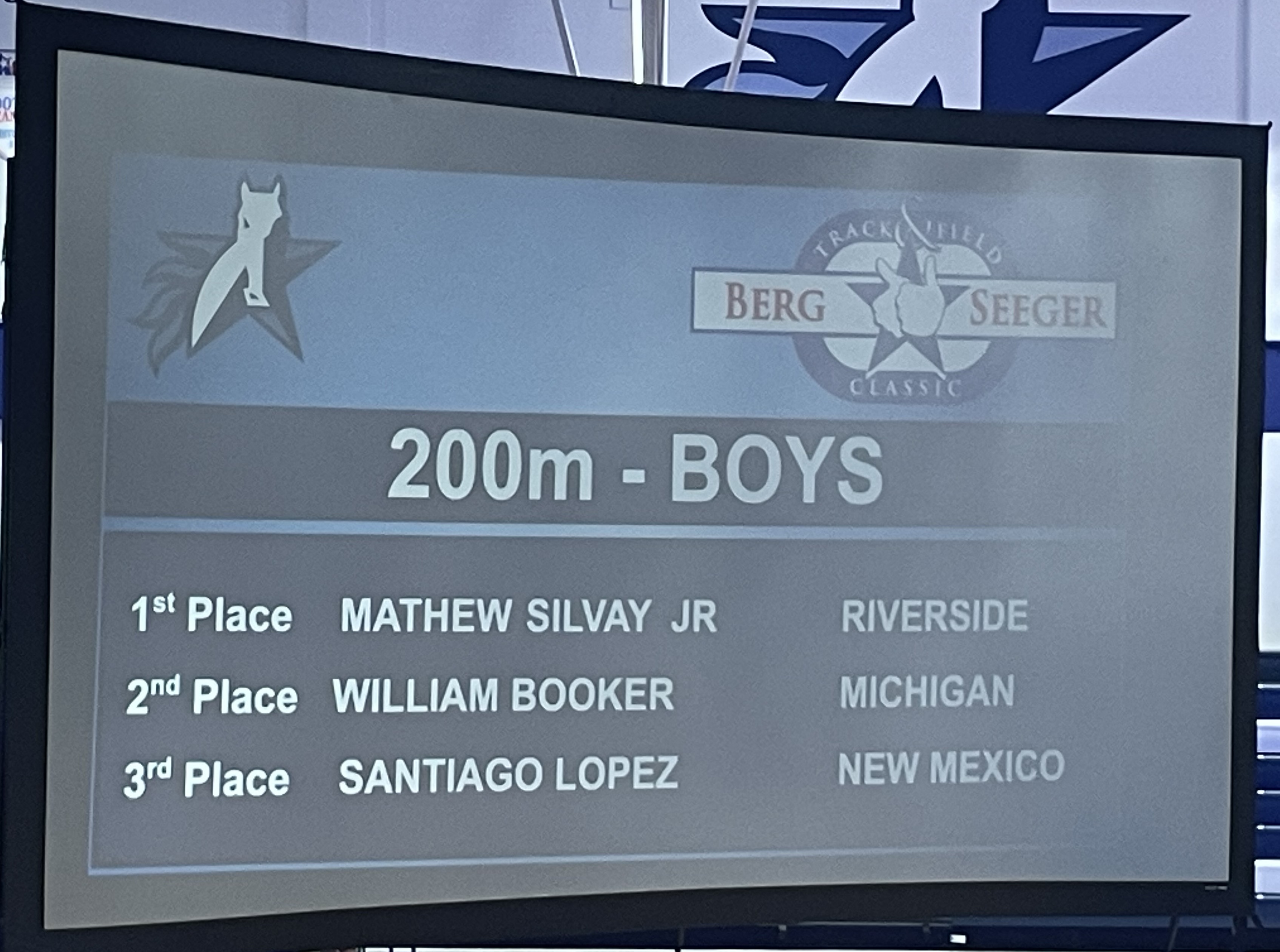 Monitor with 200m results