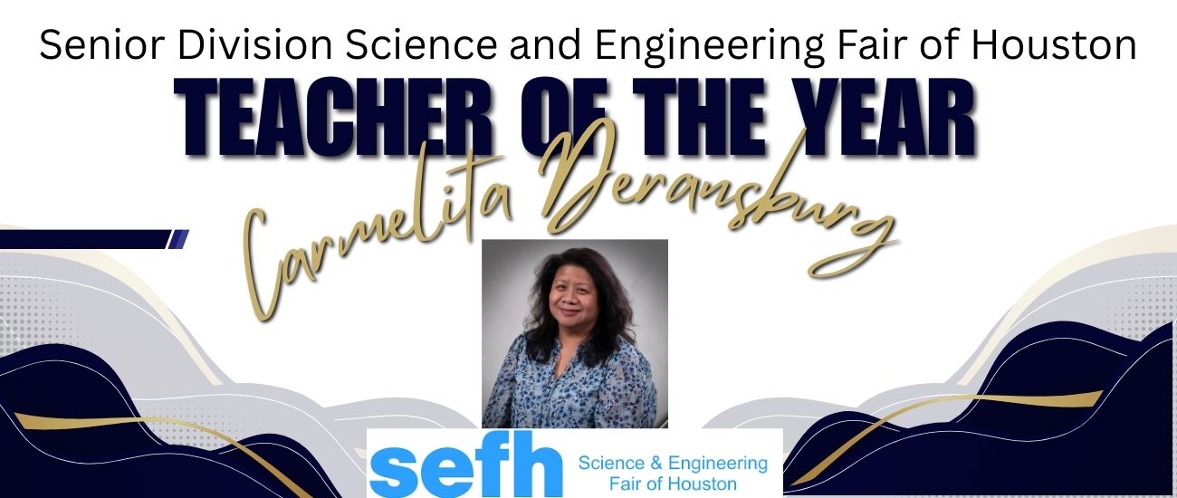 Banner highlights Carmelita Bernanchung as Teacher of the Year, featuring a photo and "SEFH" logo.