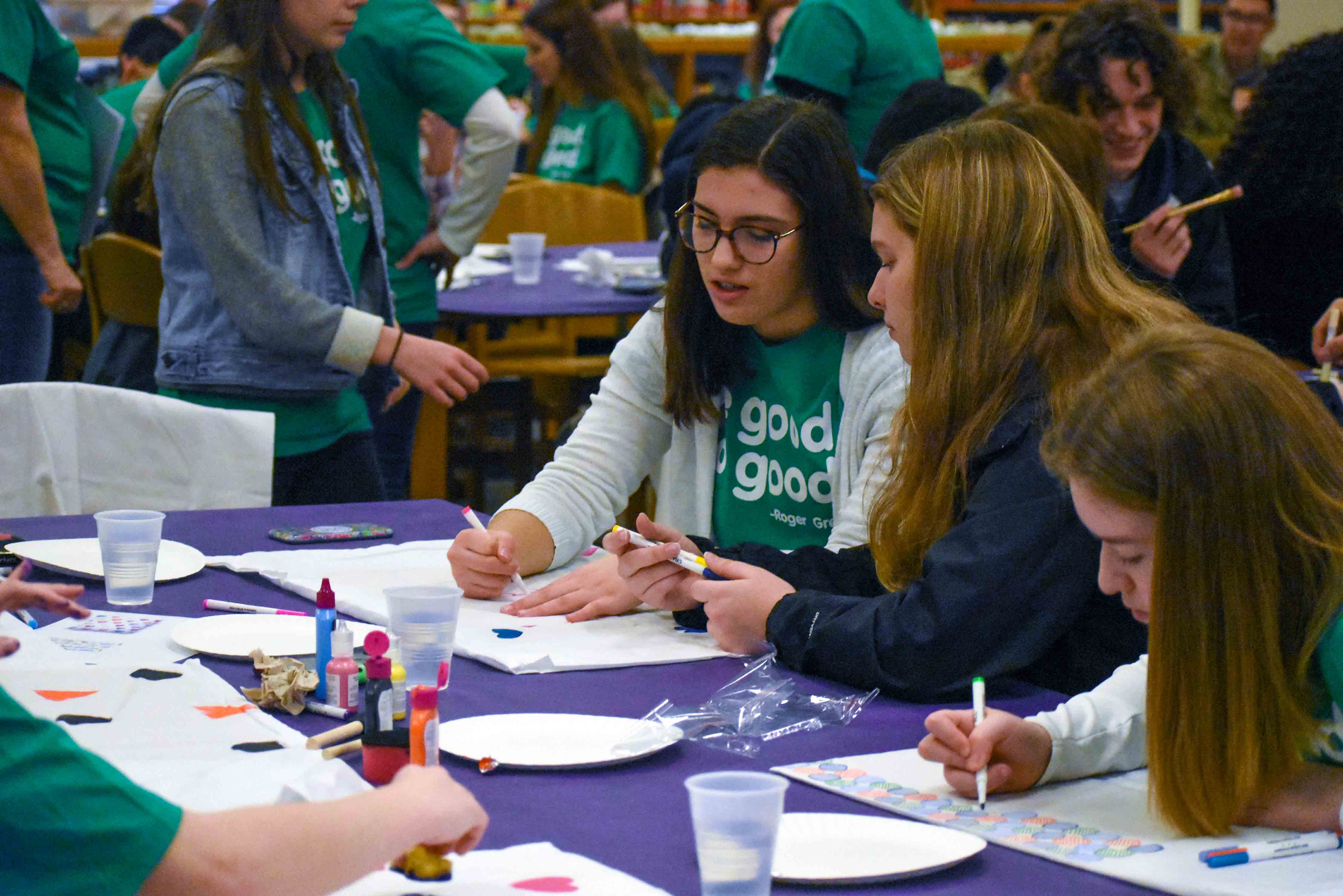 students doing an activity