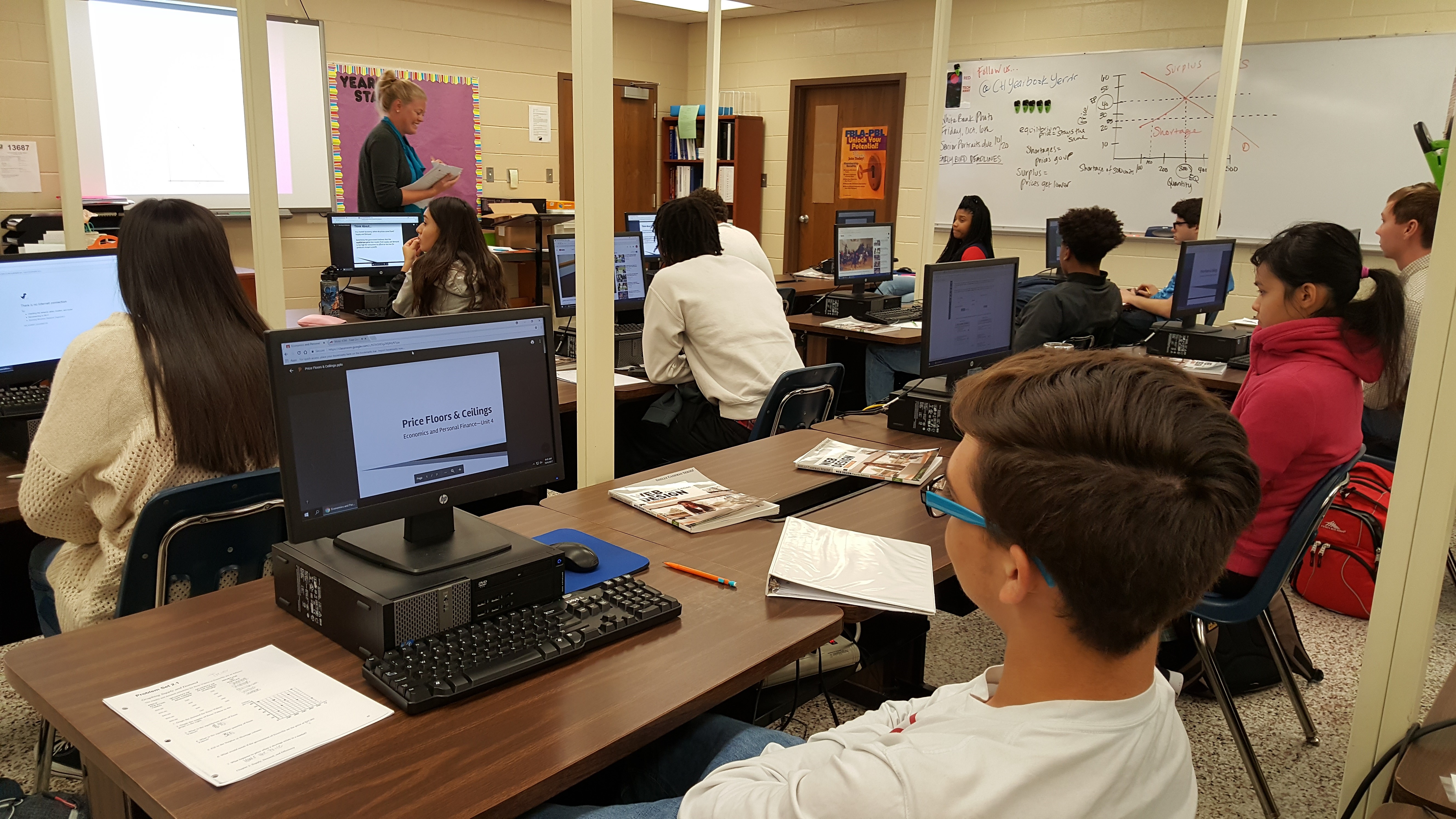 students in class