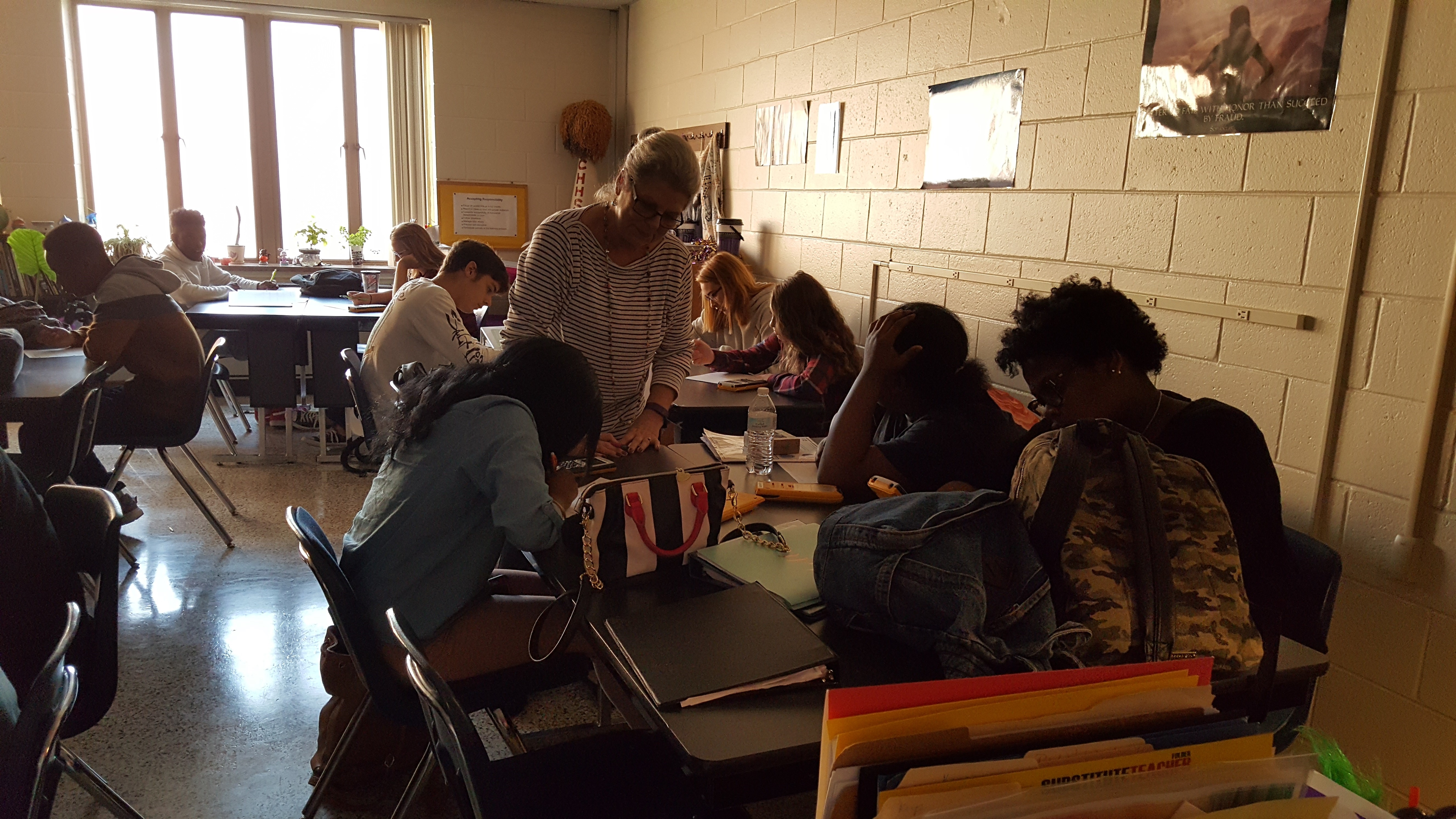 students in class