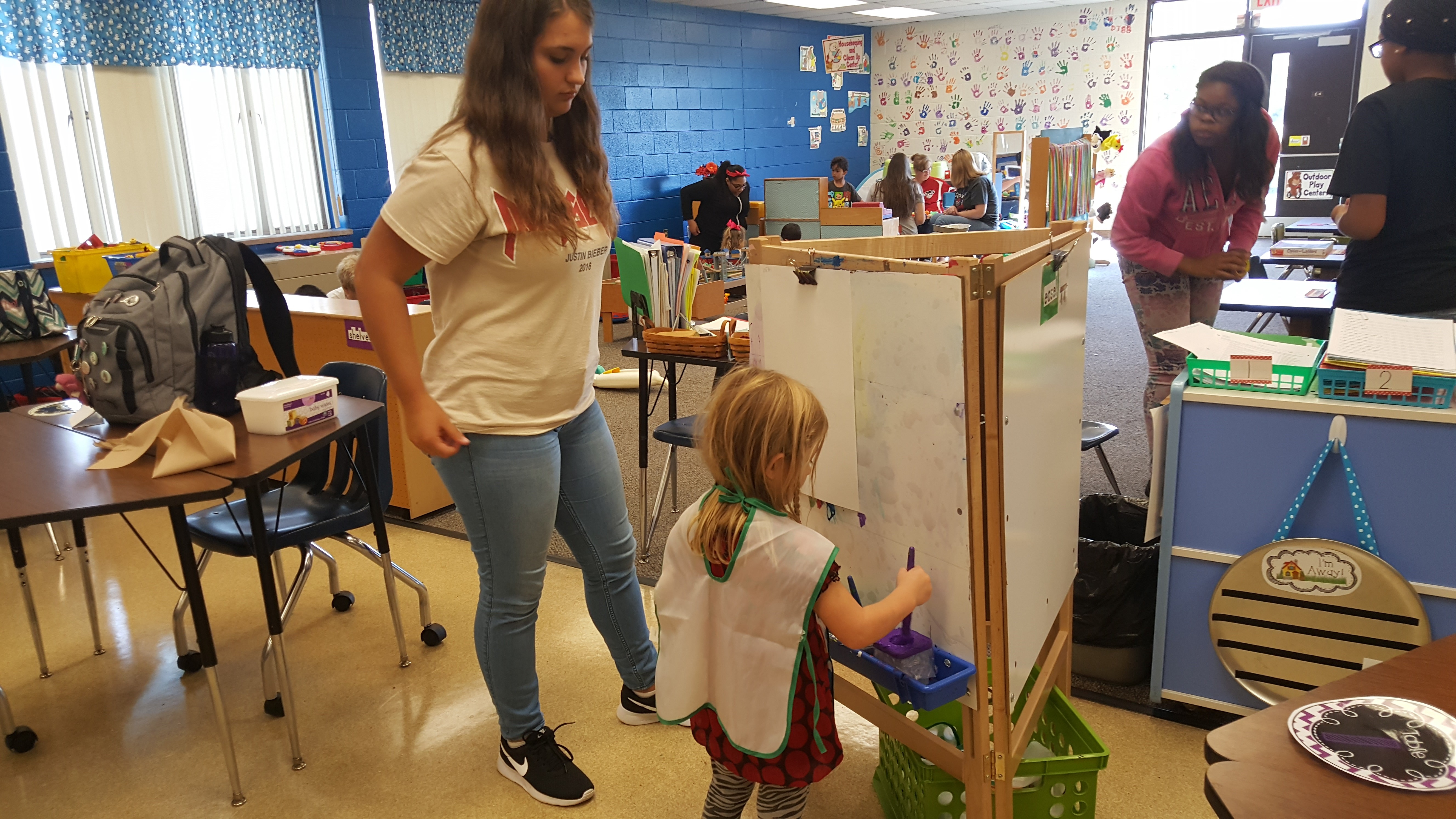 teacher with students in class