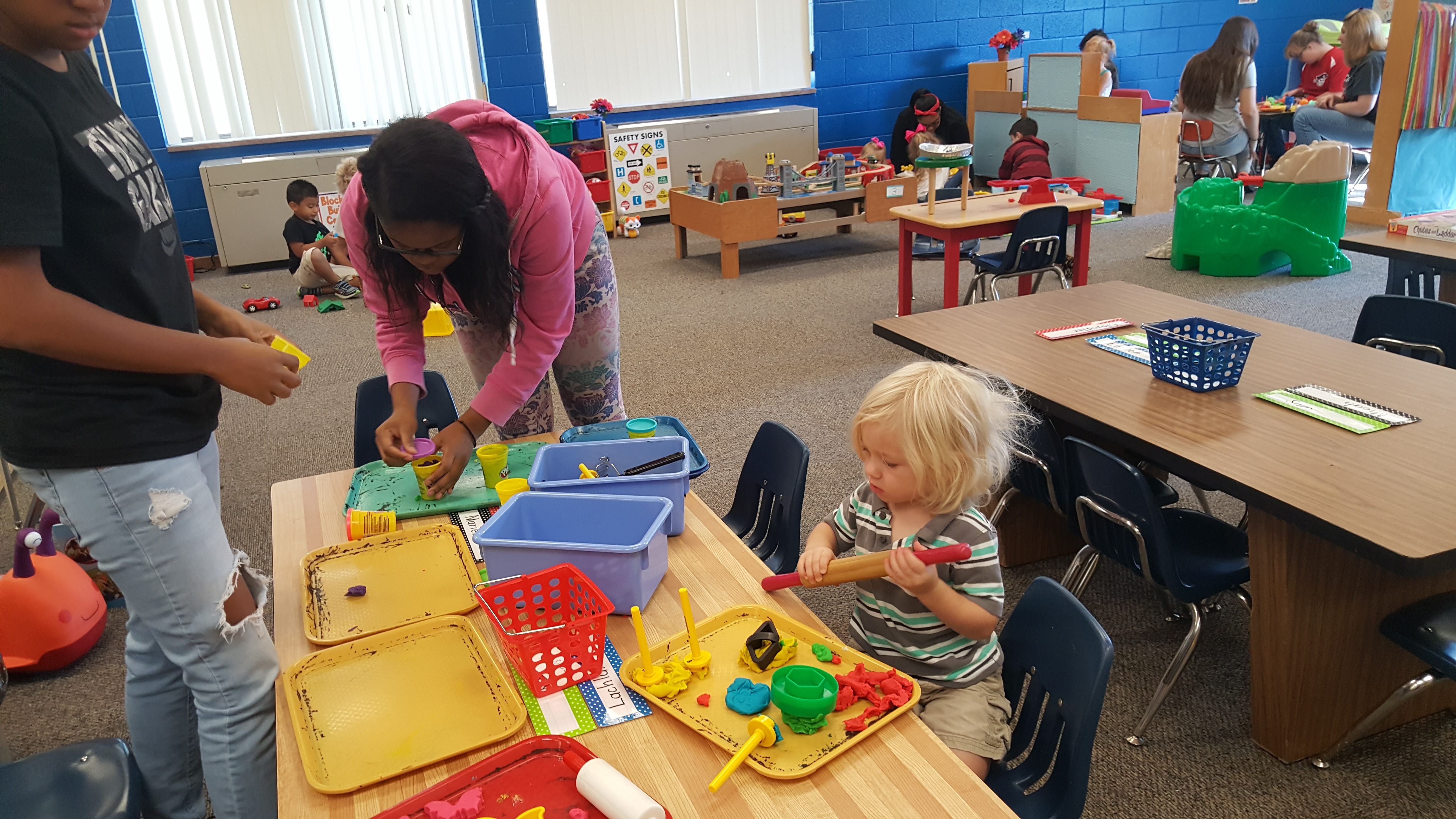 teacher with students in class