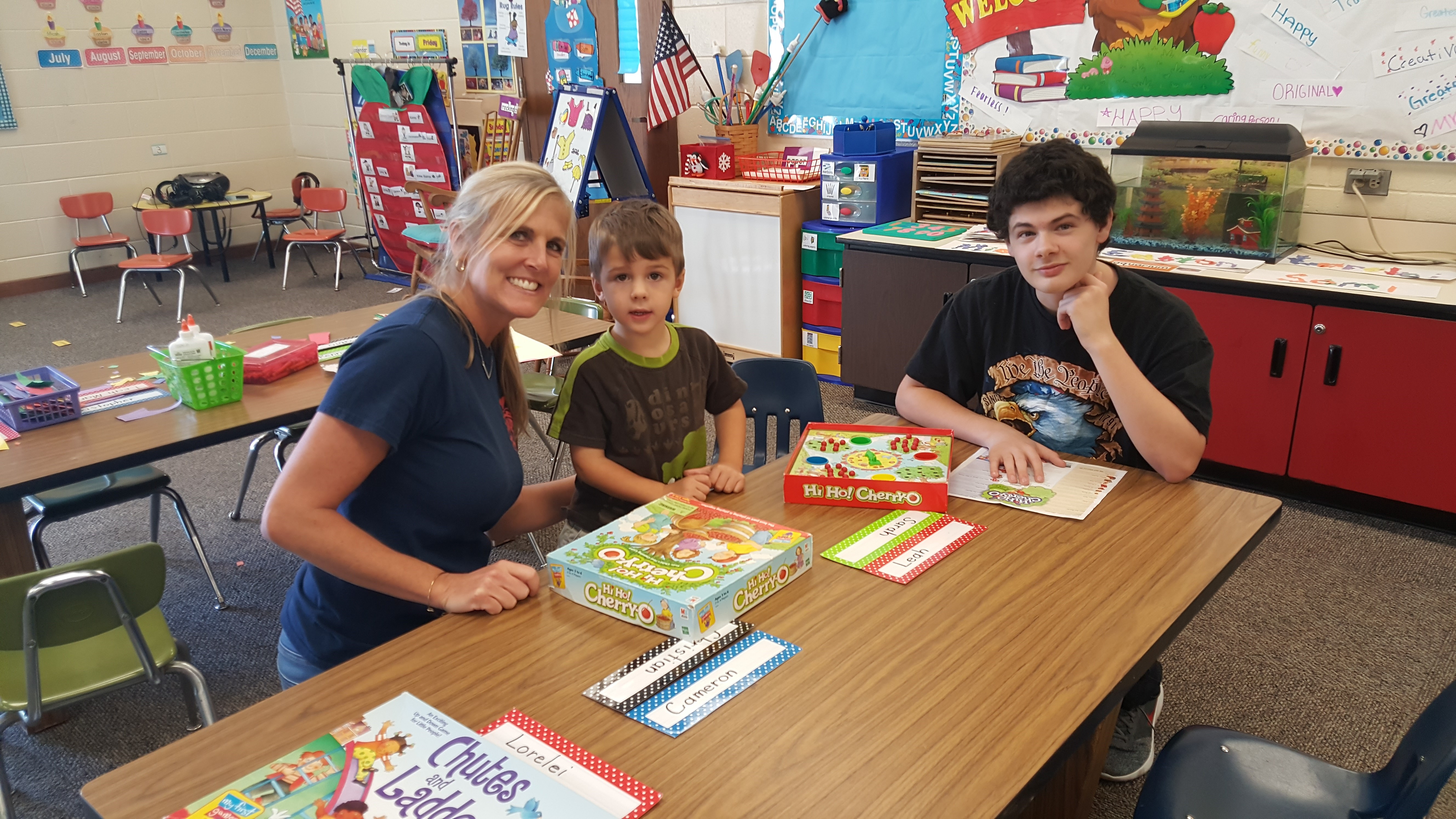 teacher with students in class
