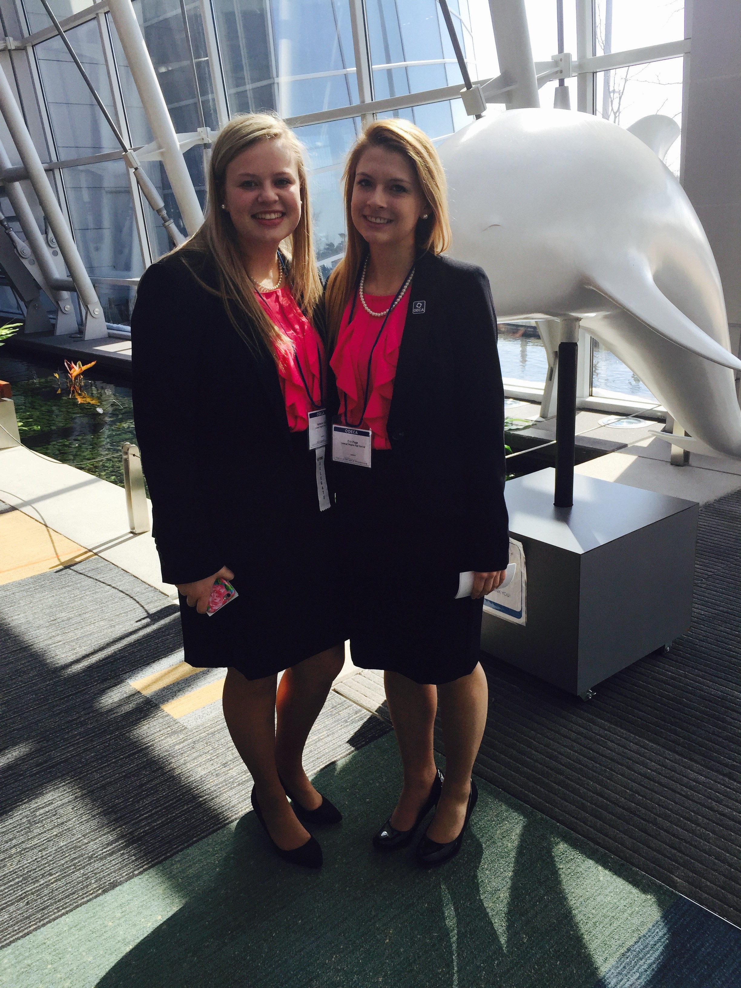 2 students standing