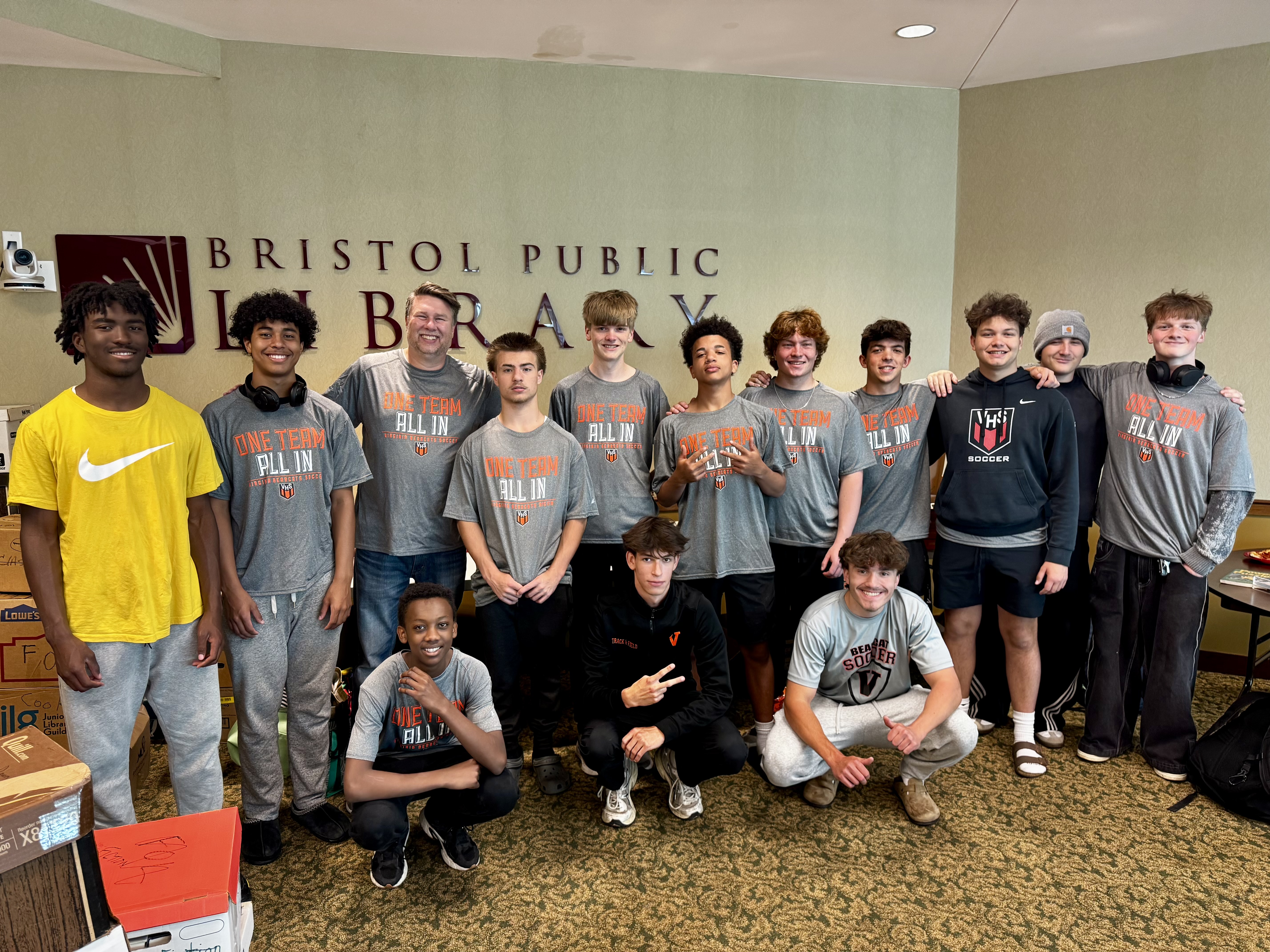 Soccer Team at Bristol VA Public Library