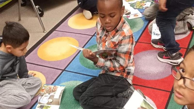 Kid reading