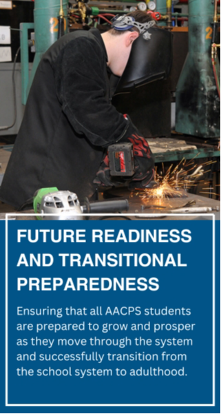 Future Readiness and Transitional Preparedness - Ensuring that all AACPS students are prepared to grow and prosper as they move through the system and successfully transition from the school system to adulthood.