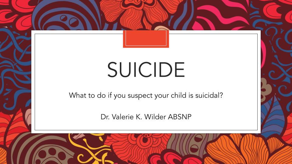 What to do if you suspect your child is suicidal