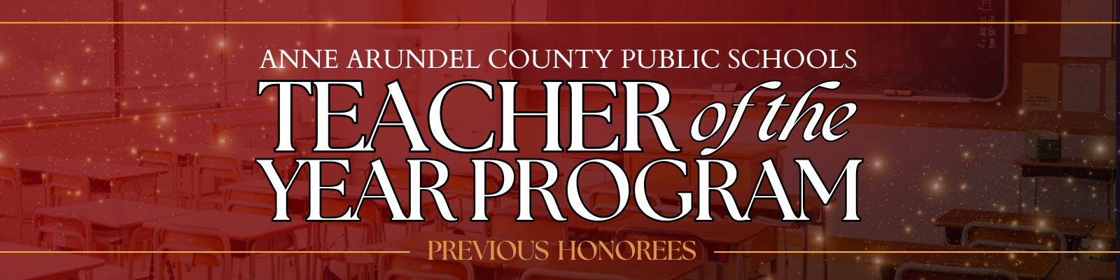 AACPS Teacher of the Year Program - Previous Honorees