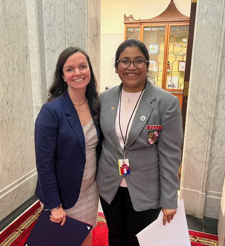 Student Page and Maryland Teacher of the Year