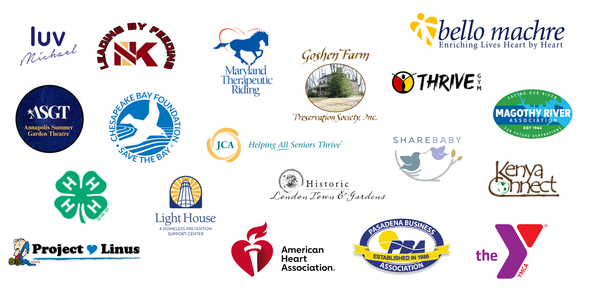 Service learning organization logos