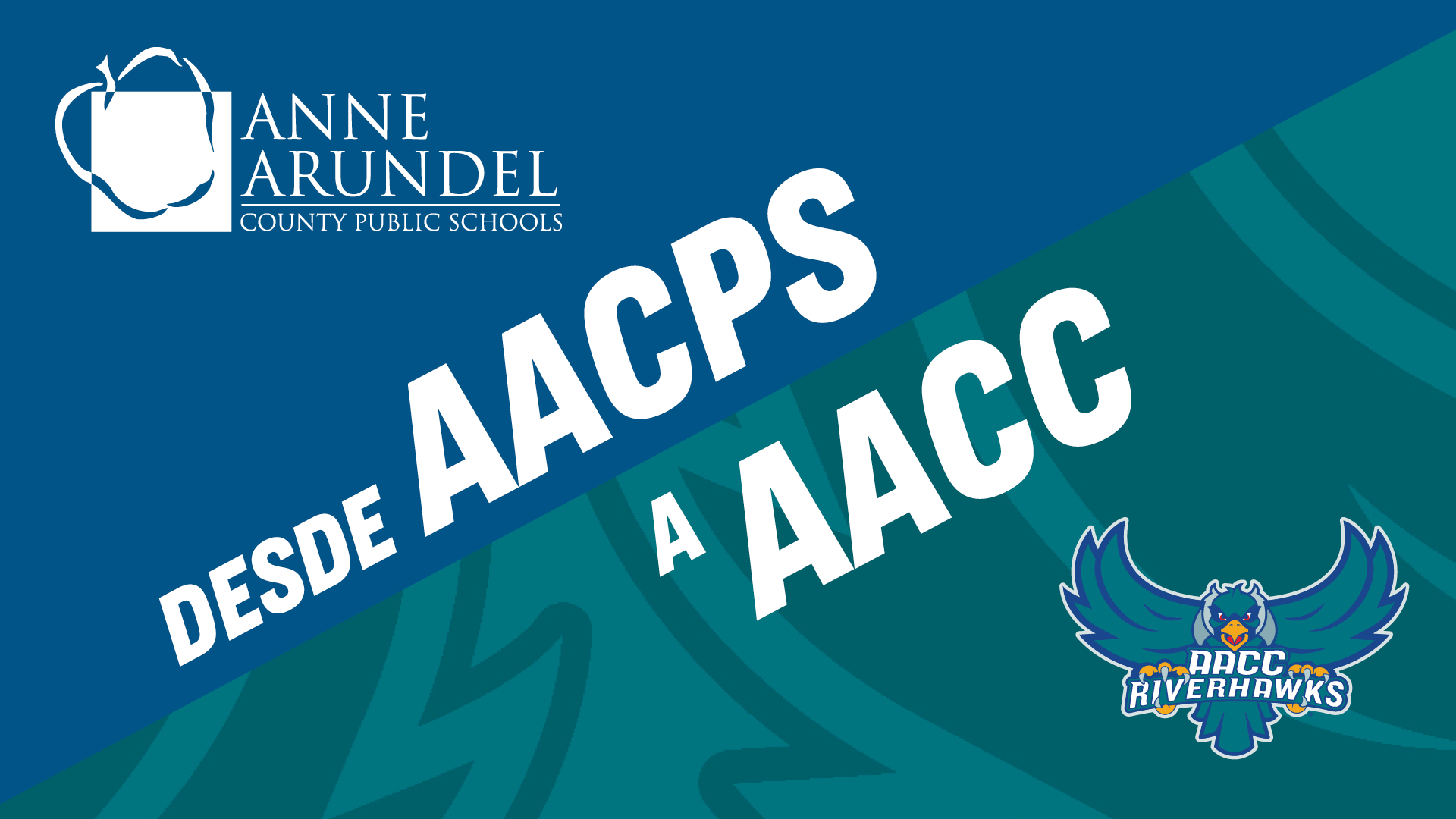 "Desde AACPS a AACC" con los logos de AACPS y AACC