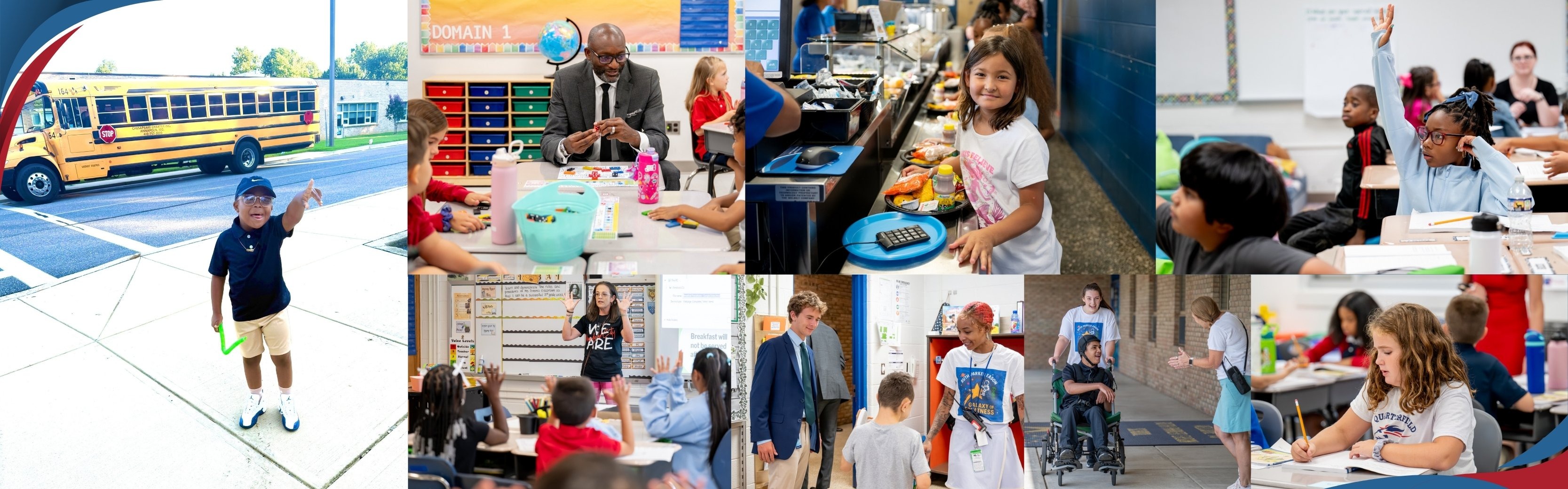 Collection of pictures of students and staff in the first week of the new school year.  