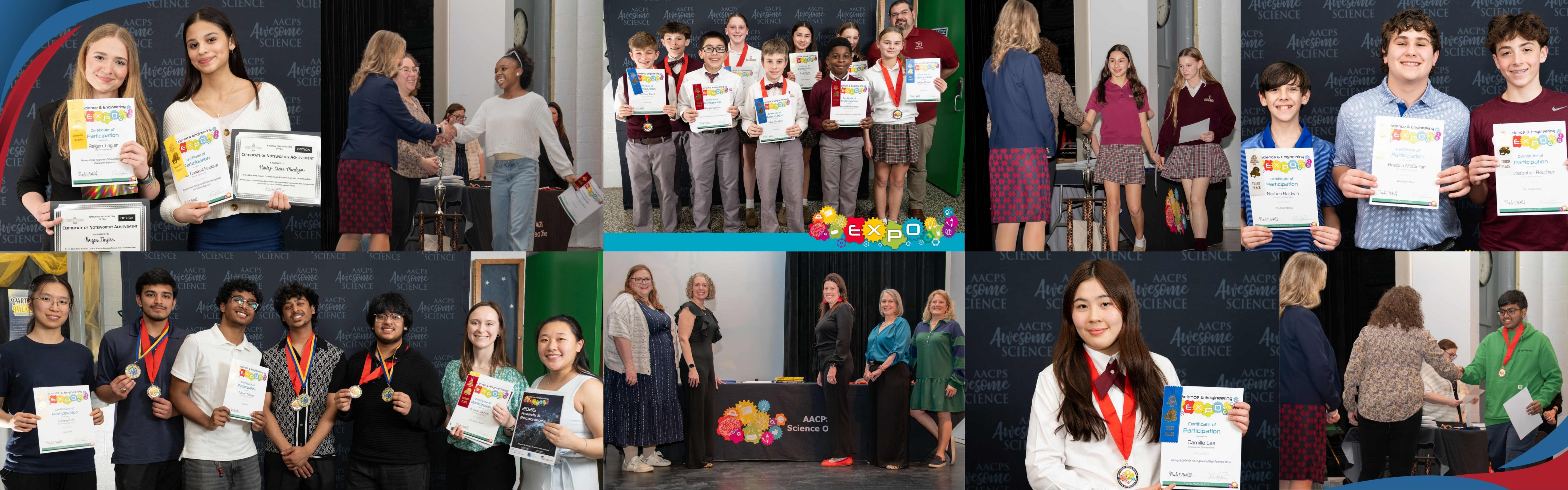 A collection of pictures from the 2026 Science &amp; Engineering Expo Award Ceremony.