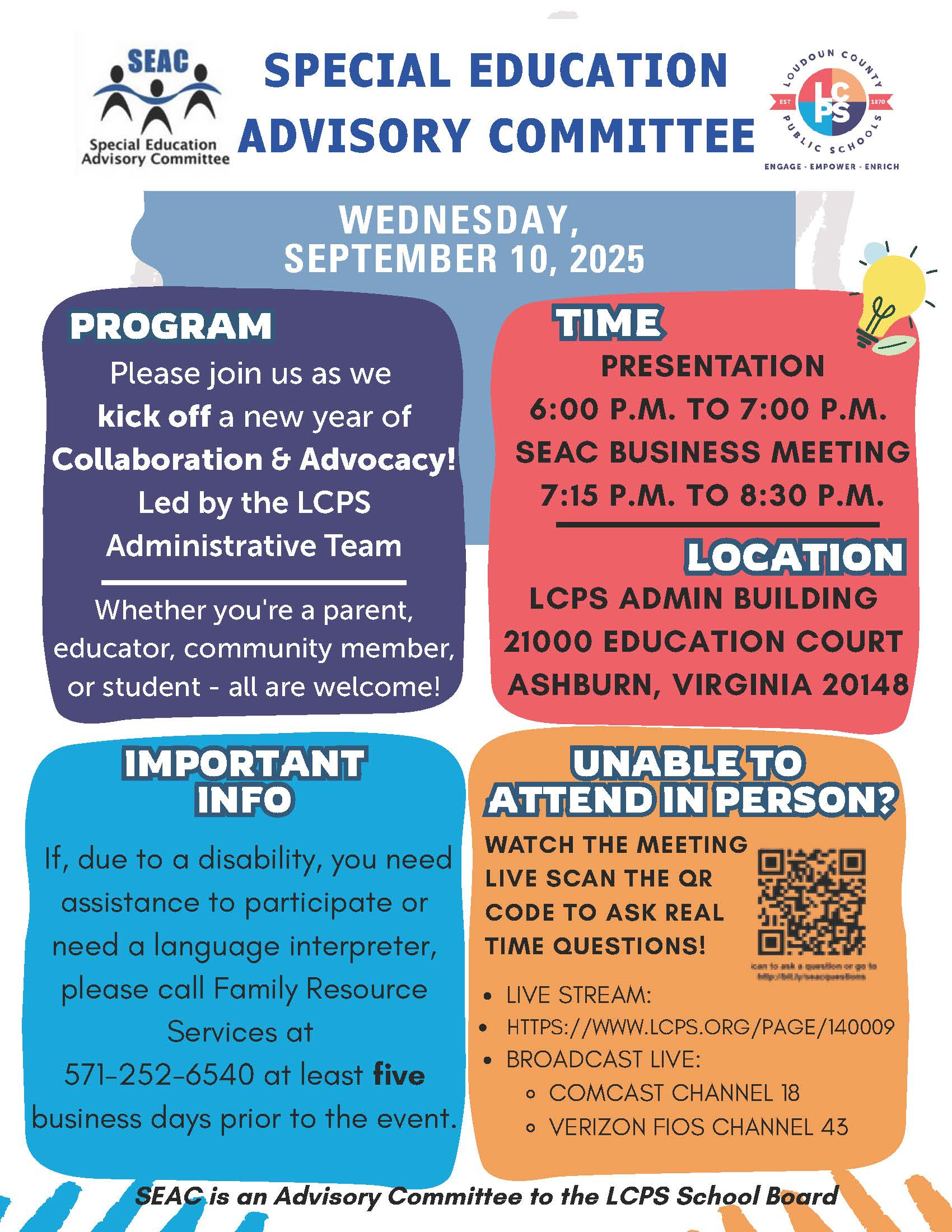 SEAC Meeting 9/10/2025