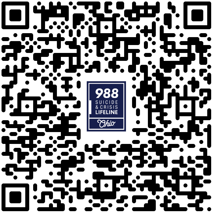 QR code for 988 suicide and crisis lifeline ohio