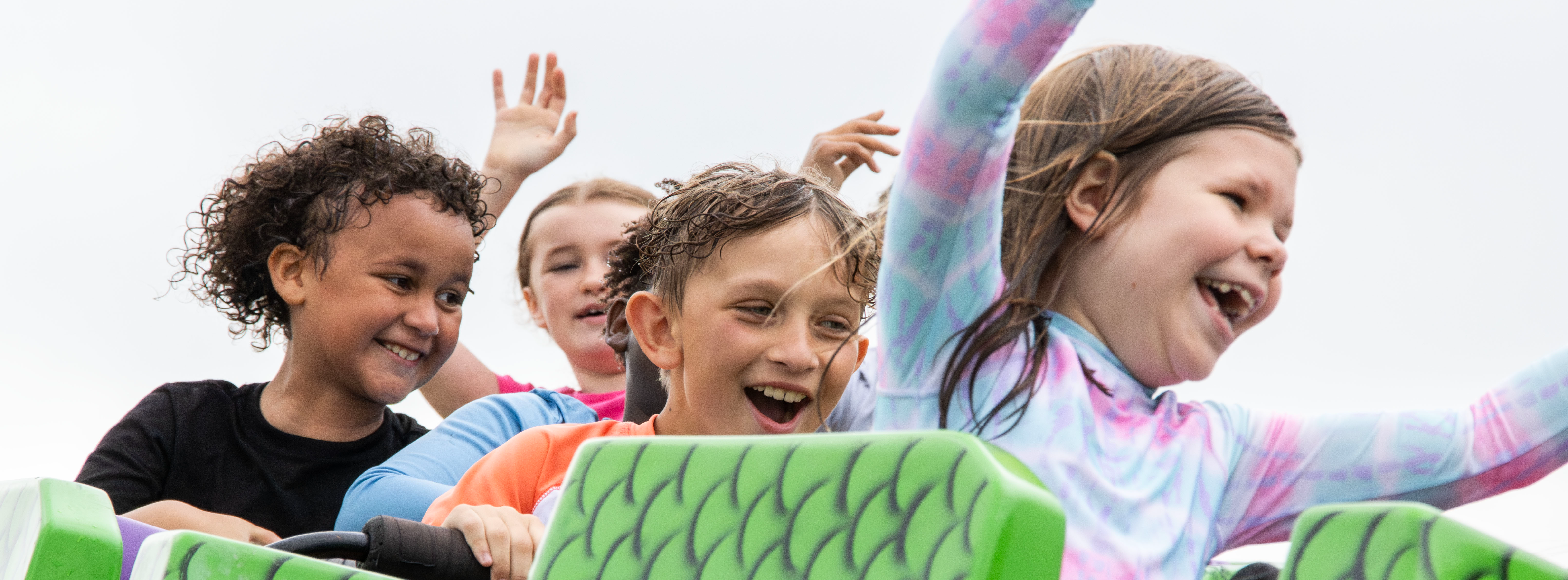 students on a roller coaster