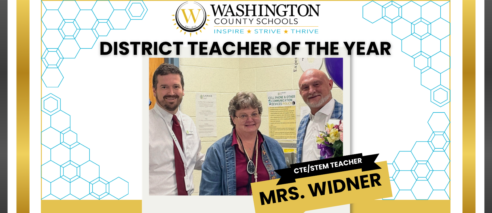 District Teacher of the Year - Mrs. Widner