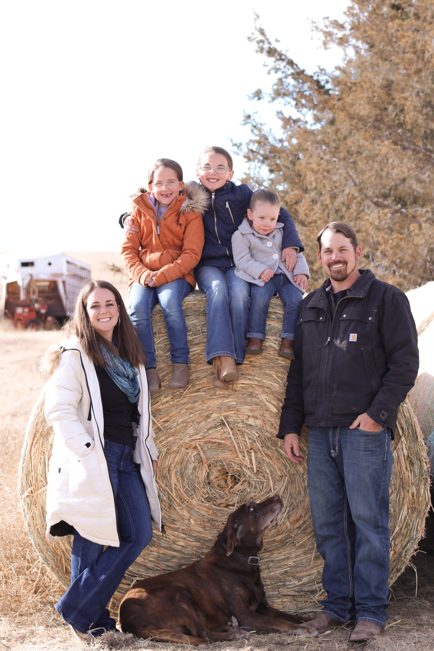 Sarah Nuss posed with family