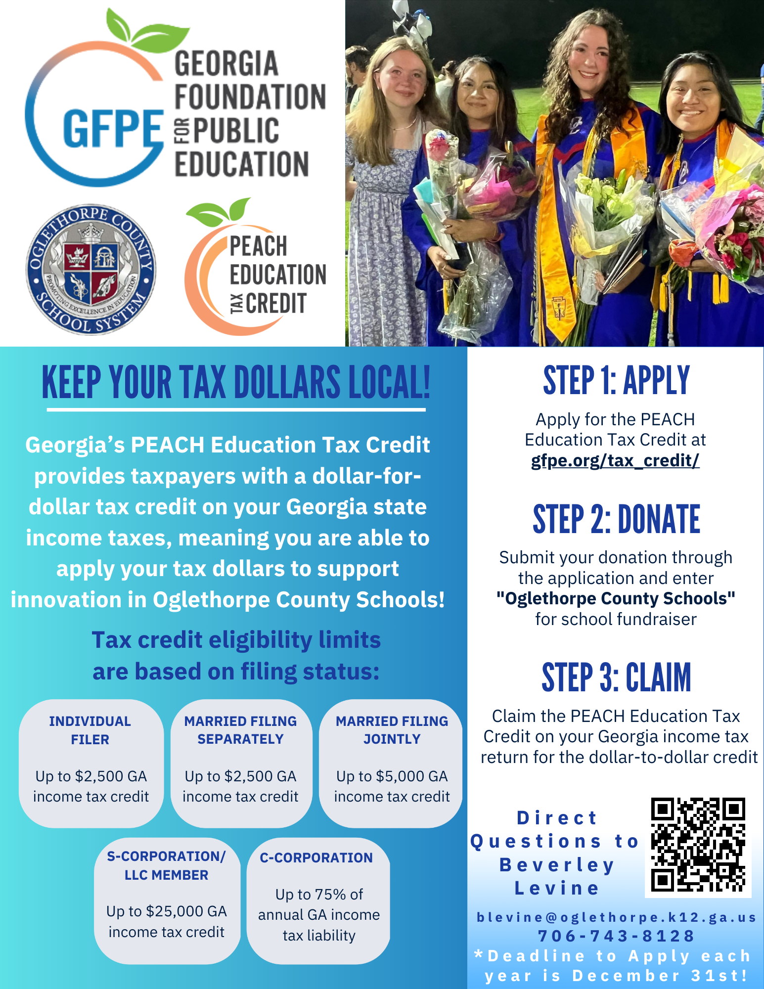 PEACH Education Tax Credit Flyer