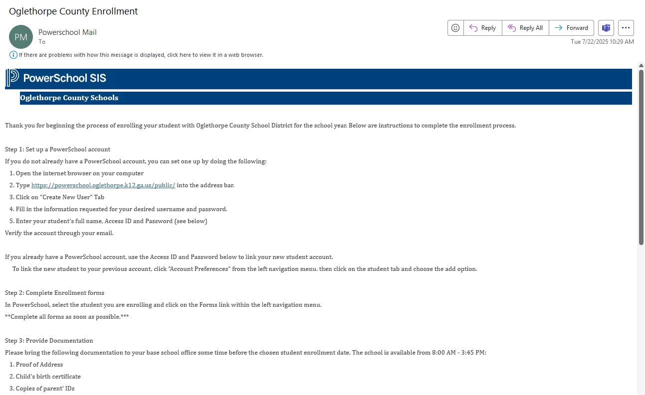 PowerSchool Instructions